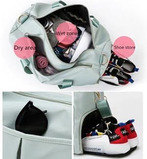 Men and Women's Travel Bag With Shoe Compartment Sports Tote Gym Bag Weekender Overnight Shoulder Bag