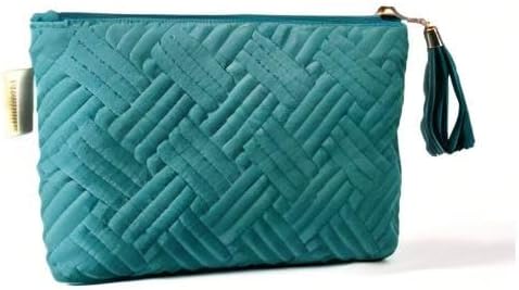 BAGSMART Small Cosmetic Bag, Elegant Roomy Makeup Bags,Travel Waterproof Toiletry Bag Accessories Organizer Gifts (Teal-1 pcs)