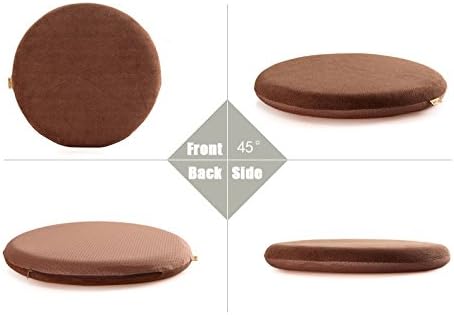 Sigmat Memory Foam Seat Cushion Anti-Slip Soft Round Stool Cushion Chair Pad 13 Inch Grey