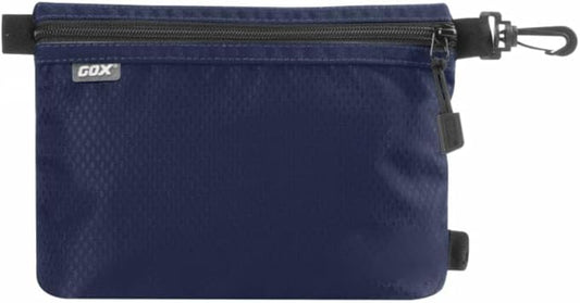 GOX Small Toiletry Bag for Men Bulk Cosmetic Bag Dopp Kit Carry On Zipper Pouch Organization Nylon Small Packing Sack Waterproof (Navy)