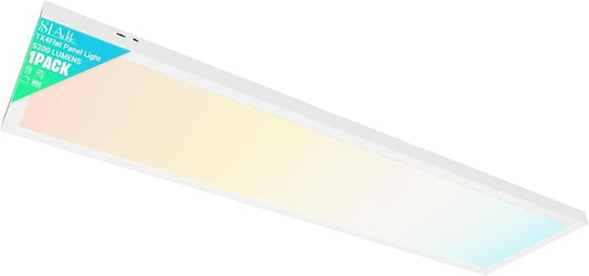 1x4 LED Flat Panel Light,24W/30W/40W Surface Mount Ceiling Light for Office | 5CCT 2700K/3000K/4000K/5000K/6000K Dimmable,5200LM Smooth Triac Dimming(10-100%),LED Light Fixture Kitchen Garage,White