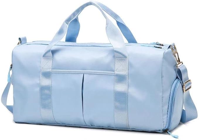 Men and Women's Travel Bag With Shoe Compartment Sports Tote Gym Bag Weekender Overnight Shoulder Bag Large
