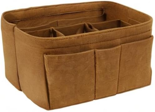 ZTUJO Purse Organizer Insert, Felt Bag Organizer For Handbag Purse Organizer,13 Colors, 6 Size (Medium, Light Coffee)