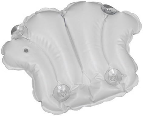White Vinyl Shell-Shaped Spa Bath Pillow