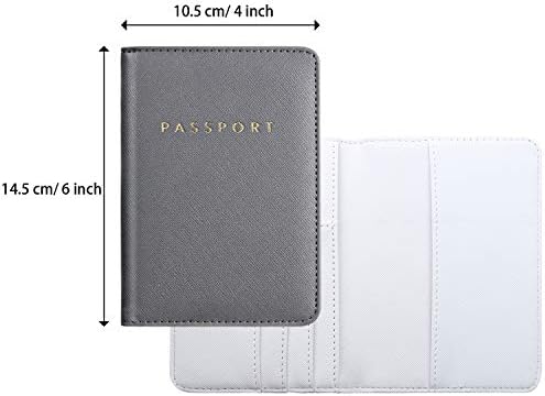 2 Pcs Passport Cover Holder for Travel Waterproof Leather Passport Wallet Case Book Travel Cruise Essentials for Women Men | 2 Pieces, Bridal, Holder, Waterproof, Holder Covers, Travel Wallet