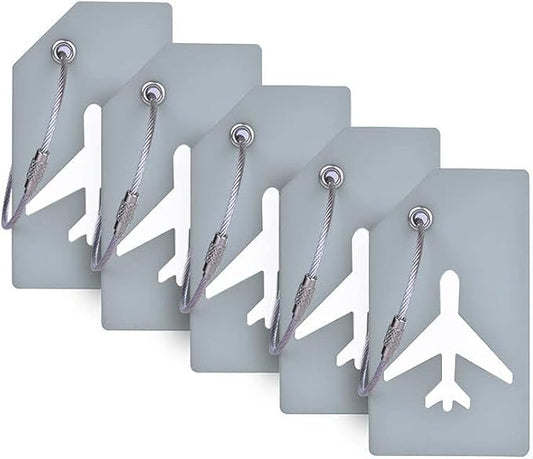 5Pack Silicone Luggage Tag with Name ID Card Perfect to Quickly Spot Luggage Suitcase by Ovener
