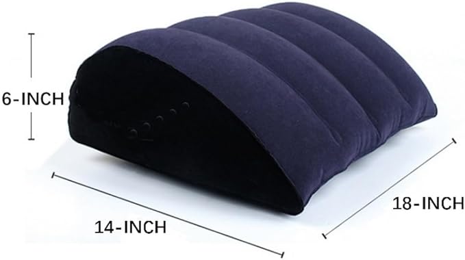 Inflatable Rocking Pillow, Bed Wedges & Body Positioners Pillow, Body Position Cushion, Surface Flocking for Sleeping Traveling Yoga (Breads Shape)