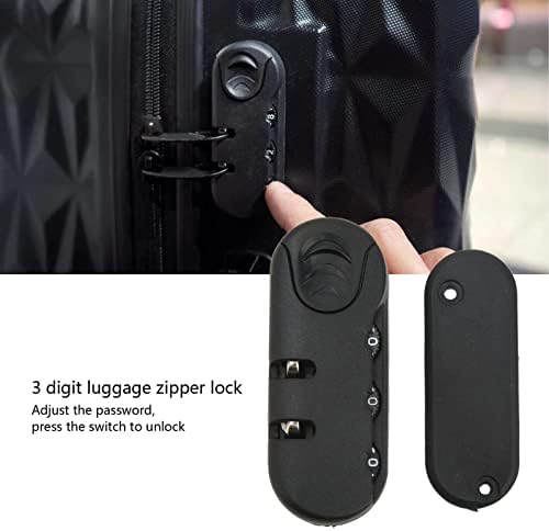 3-Digit Combination Luggage Lock, Zinc Alloy Travel Suitcase Security Lock, Password Lock for Toolbox