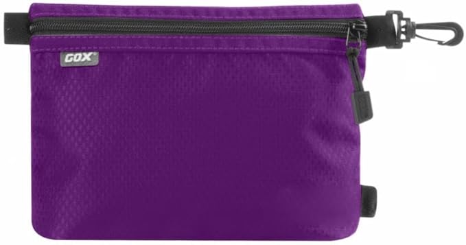 GOX Small Toiletry Bag for Men Bulk Cosmetic Bag Dopp Kit Carry On Zipper Pouch Organization Nylon Small Packing Sack Waterproof (Purple)