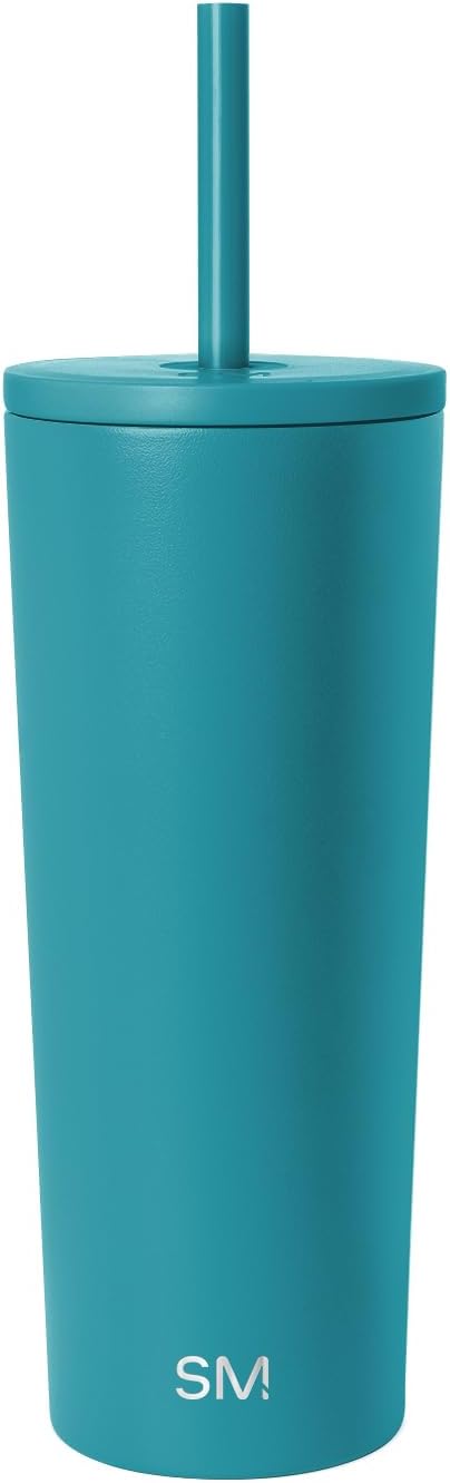 Simple Modern Classic Tumbler with Straw Lid | Insulated Iced Coffee Cup Reusable Stainless Steel Water Bottle Travel Mug | Gifts for Women Men Her Him | 24oz | Maui