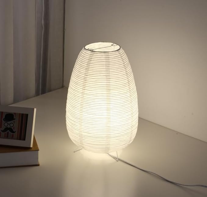 Small Rice Paper Lamp, Japanese Lamp Lantern Table Lamp, Paper Table Lamp, Lantern Lamps for Desk Bedrooms Bedside Night Light (Tower)