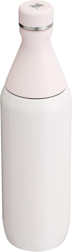 Stanley All Day Slim Bottle 20 oz | Twist On Lid with Leakproof Seal | Slim Design for Travel & Gym | Insulated Stainless Steel | BPA-Free | Rose Quartz