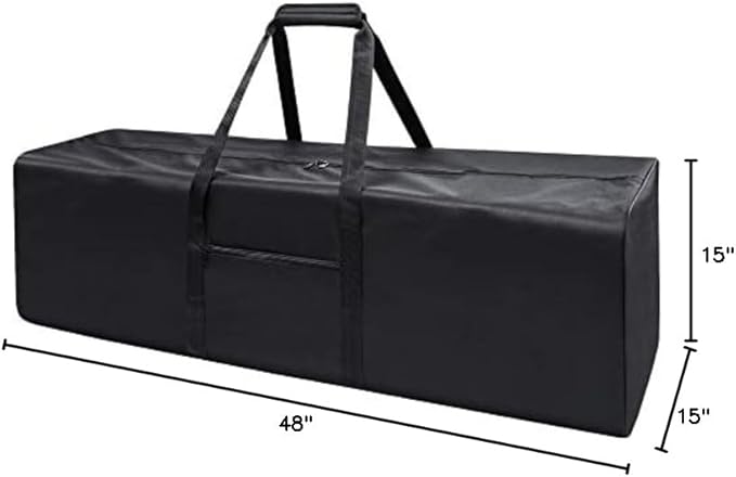 Urbanstand 48 Inch Travel Duffle Bag Extra Large Sport Equipment Duffel Bags with 2-way Lockable Zippers (Black)