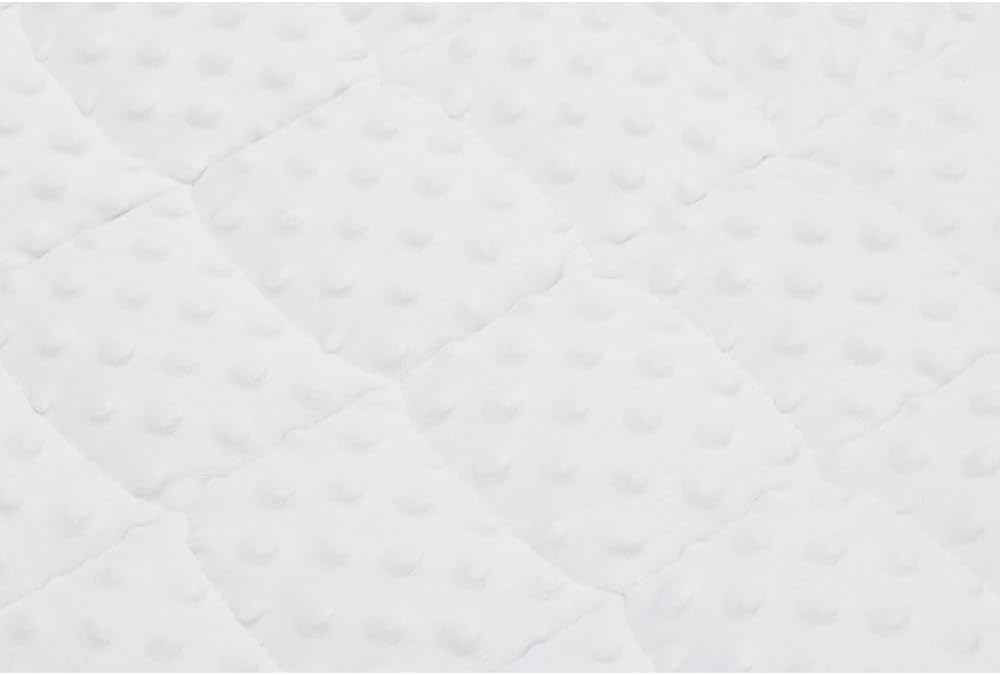 TONGDADA Weighted Lap Blanket 7lbs for Adult,Perfect for Relaxation, Lounging, Napping, Sleeping & Travel,Luxury Minky Weighted Body Blanket,Weighted Throw Blanket-White Minky Dot, 29" x 24"