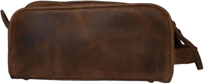 Premium Buffalo Leather Unisex Toiletry Bag/Leather Travel Kit