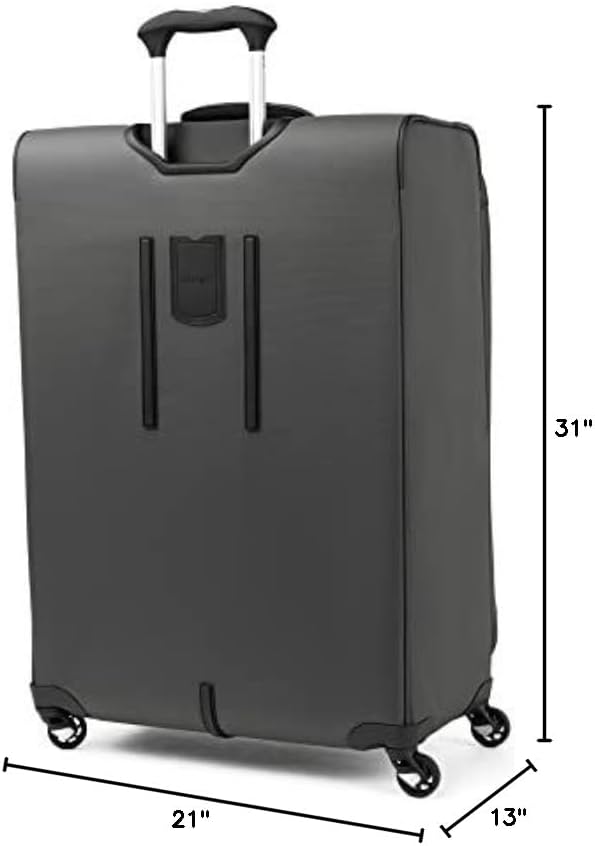Travelpro Maxlite 5 Softside Expandable Luggage with 4 Spinner Wheels, Lightweight Suitcase, Men and Women, Shadow Grey, Checked-Large 29-Inch