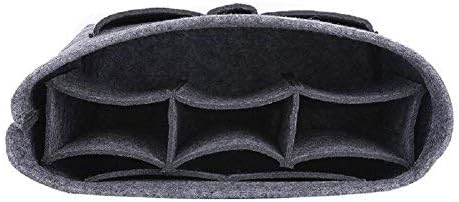 ZTUJO Purse Organizer Insert, Felt Bag Organizer For Handbag Purse Organizer,13 Colors, 6 Size (Slender Medium, Grey)