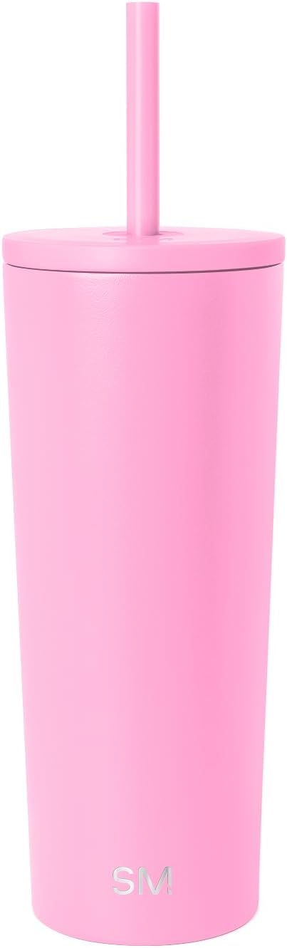 Simple Modern Classic Tumbler with Straw Lid | Insulated Iced Coffee Cup Reusable Stainless Steel Water Bottle Travel Mug | Gifts for Women Men Her Him | 24oz | Dragon Fruit