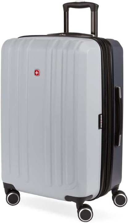 SwissGear Duet Expandable Luggage, Hard Shell Medium Luggage with Spinner Wheels