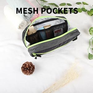 GOX Travel Small Toiletry Bag for Men Nylon Dopp Kit Medicine Bag Travel Organizer Pouch Shave Kits for Teens Toiletry Essentials Bathroom Compact (Black, 9.8 * 4.3 * 3.3 Inches)