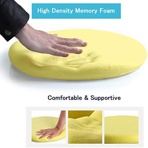 Sigmat Memory Foam Seat Cushion Anti-Slip Soft Round Stool Cushion Chair Pad 16 Inch Geometric