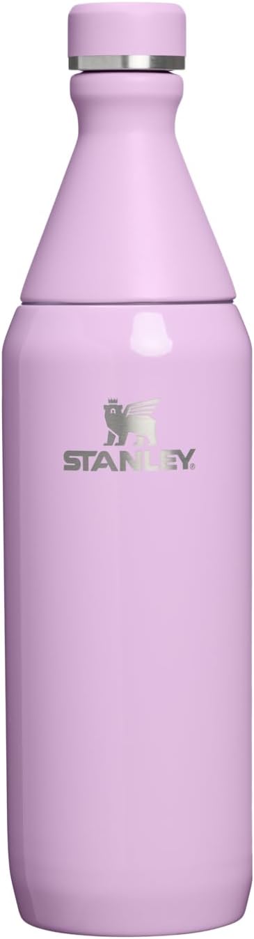 Stanley All Day Slim Bottle 20 oz | Twist On Lid with Leakproof Seal | Slim Design for Travel & Gym | Insulated Stainless Steel | BPA-Free | Soft Orchid Gloss