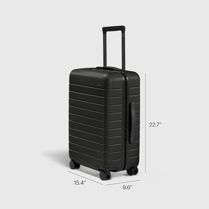 Away Bigger Carry-On Luggage, Lightweight Hardside Large Suitcase with Spinner Wheels, TSA Lock, Airline Approved, Jet Black