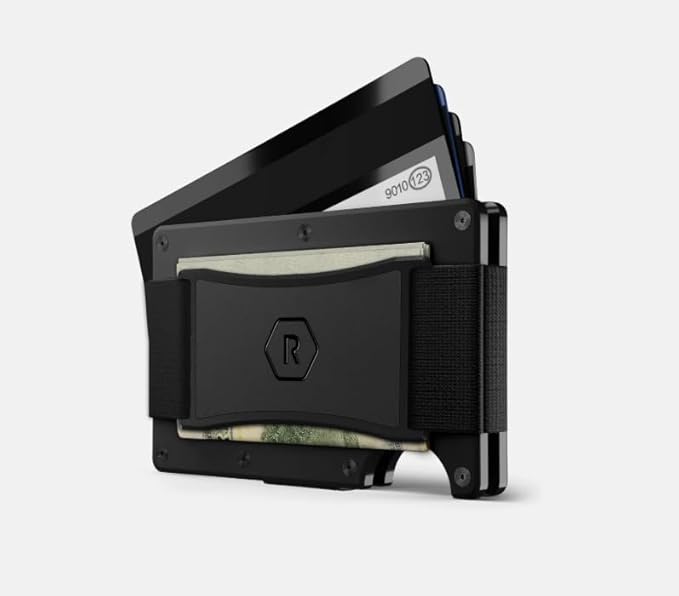 Ridge Wallet for Men - Slim Minimalist Compact Wallet and Card Holder, RFID Protected Front Pocket Wallets for Men with Integrated Cash Strap