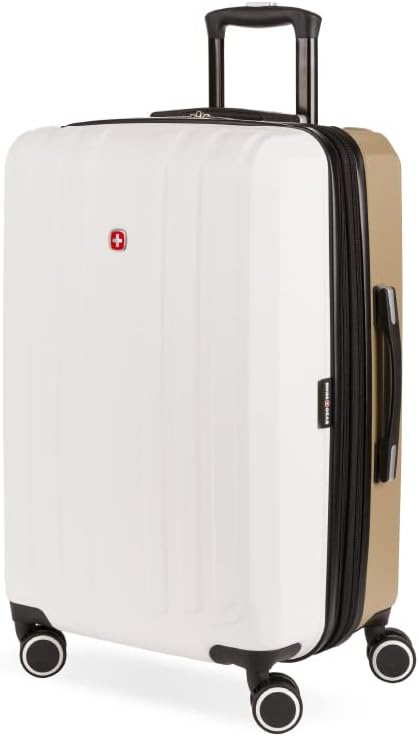 SwissGear Duet Expandable Luggage, Hard Shell Medium Luggage with Spinner Wheels