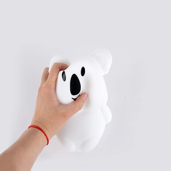 Night Light Kids with Cute Koala Design Baby Children's Room LED Bedside Lamp with Changeable RGB Colors Rechargeable Night Light Compatible with Touch Control & Remote Control - Koala