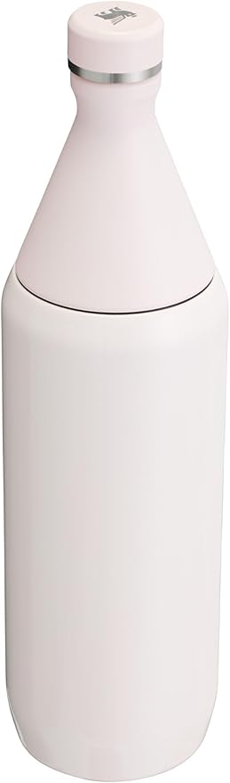 Stanley All Day Slim Bottle 34 oz | Twist On Lid with Leakproof Seal | Slim Design for Travel & Gym | Insulated Stainless Steel | BPA-Free | Rose Quartz