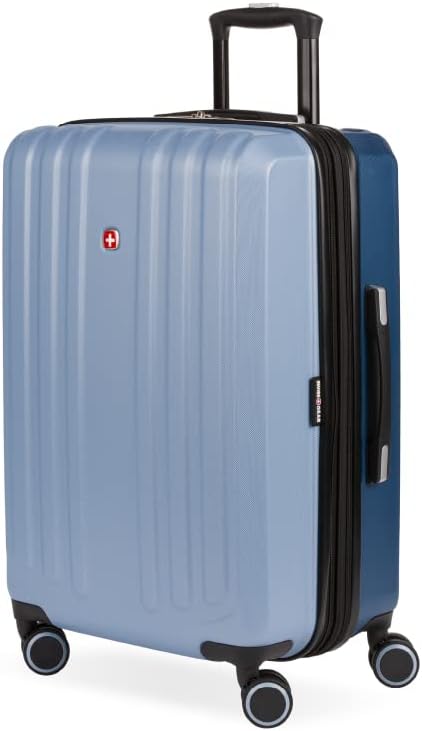SwissGear Duet Expandable Luggage, Hard Shell Medium Luggage with Spinner Wheels