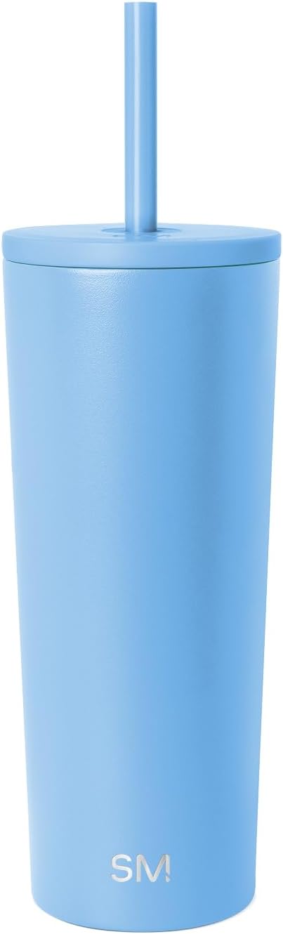 Simple Modern Classic Tumbler with Straw Lid | Insulated Iced Coffee Cup Reusable Stainless Steel Water Bottle Travel Mug | Gifts for Women Men Her Him | 24oz | Snow Day