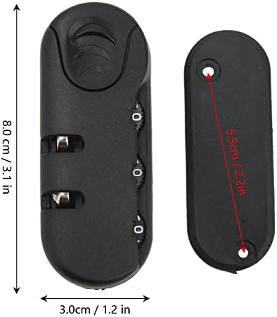 3-Digit Combination Luggage Lock, Zinc Alloy Travel Suitcase Security Lock, Password Lock for Toolbox