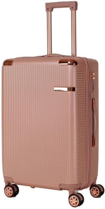 Lispin 4-piece hard luggage, 360 ° dual rotating four-wheel, password lock,portable lightweight universal wheel luggage (4-piece hard + ABS)