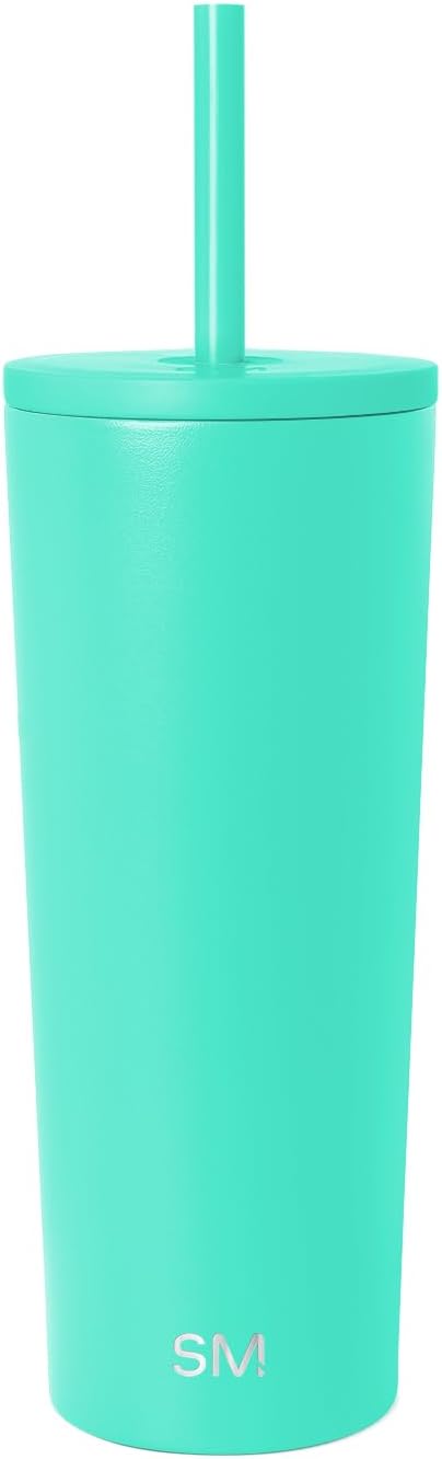 Simple Modern Classic Tumbler with Straw Lid | Insulated Iced Coffee Cup Reusable Stainless Steel Water Bottle Travel Mug | Gifts for Women Men Her Him | 24oz | Tropical Wave