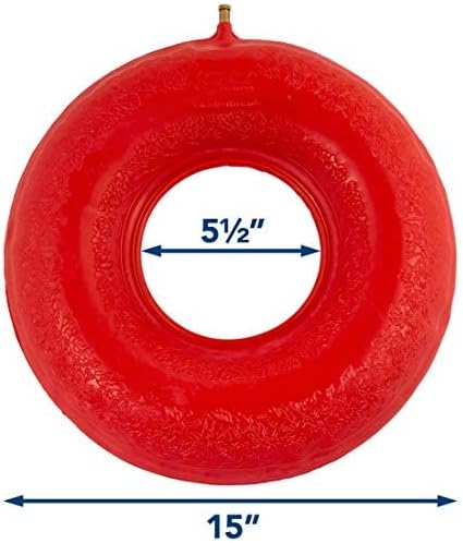 Carex Inflatable Donut Cushion - For Tailbone Pain, Hemorrhoids, Sciatica - Relief Cushion For Office Chair, Car, Seats, Travel, Wheelchair