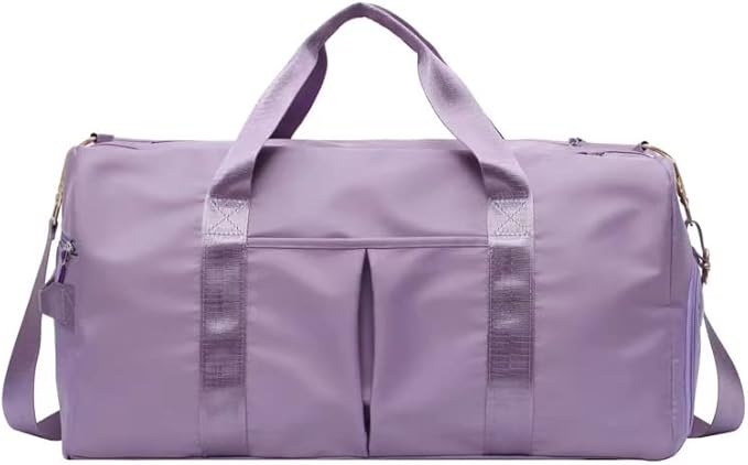 Men and Women's Travel Bag With Shoe Compartment Sports Tote Gym Bag Weekender Overnight Shoulder Bag Large