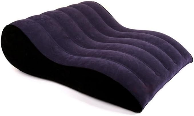 Inflatable Rocking Pillow, Bed Wedges & Body Positioners Pillow, Body Position Cushion, Surface Flocking for Sleeping Traveling Yoga (S-Shape Chair & Bed)