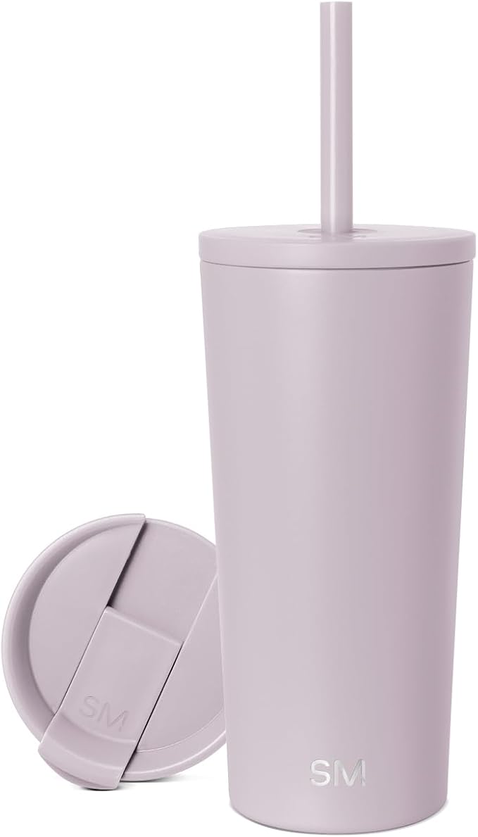 Simple Modern Classic Tumbler with Straw Lid | Insulated Iced Coffee Cup Reusable Stainless Steel Water Bottle Travel Mug | Gifts for Women Men Her Him | 20oz | Lavender Mist