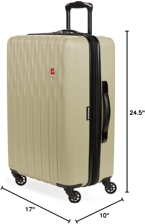 SwissGear 8018 Expandable Luggage, Hard Shell Medium Luggage with Spinner Wheels