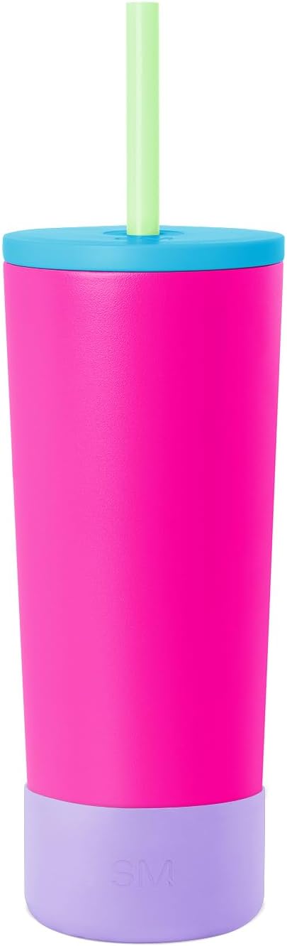 Simple Modern Classic Tumbler with Lid, Straw, & Boot | Insulated Iced Coffee Cup Reusable Stainless Steel Water Bottle Travel Mug | Gifts for Women Men Her Him | 24oz | 80s Mix