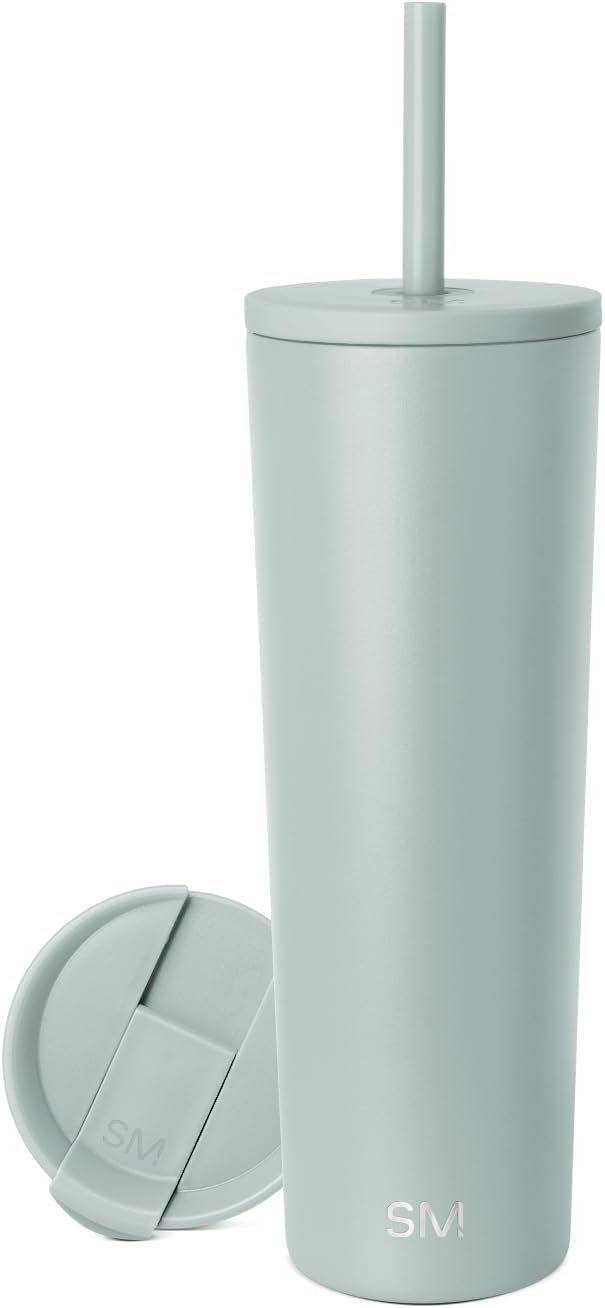 Simple Modern Classic Tumbler with Straw Lid | Insulated Iced Coffee Cup Reusable Stainless Steel Water Bottle Travel Mug | Gifts for Women Men Her Him | 28oz | Sea Glass Sage