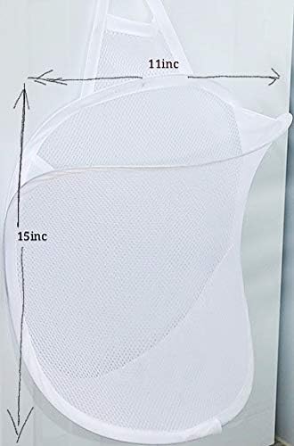 Small Mesh Hanging Laundry Hamper Basket, Mesh Hamper, Wall Dirty Clothes basket