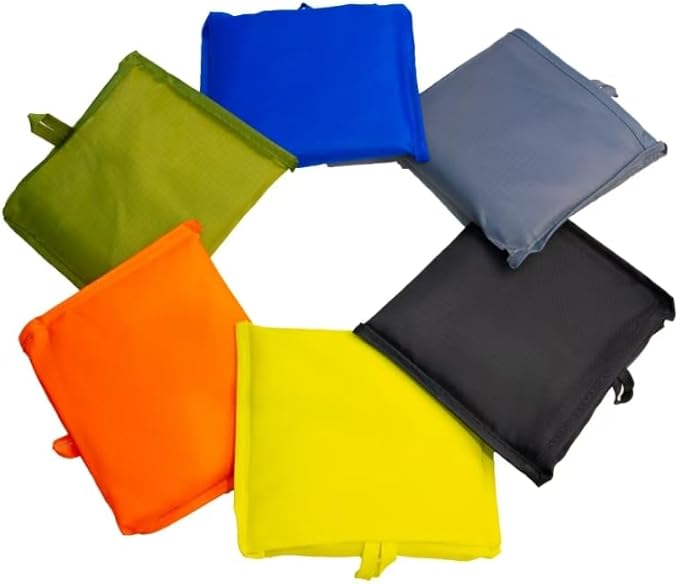 Foldable Reusable Grocery Bags – Heavy Duty 6 Pack with Handles | XL Tote for Women & Men, Market, Travel, Storage