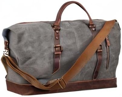 S-ZONE Duffle Bag for Travel Canvas Duffel Bag Carry on Weekender Bag for Men