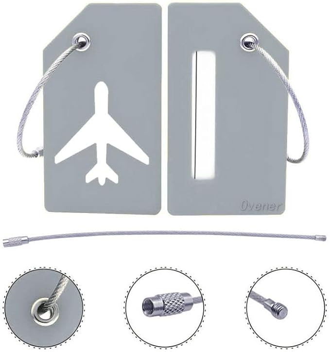 Silicone Luggage Tag with Name ID Card Perfect to Quickly Spot Luggage Suitcase