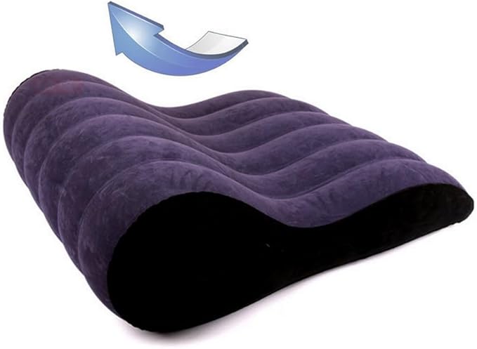 Inflatable Rocking Pillow, Bed Wedges & Body Positioners Pillow, Body Position Cushion, Surface Flocking for Sleeping Traveling Yoga (S-Shape Chair & Bed)