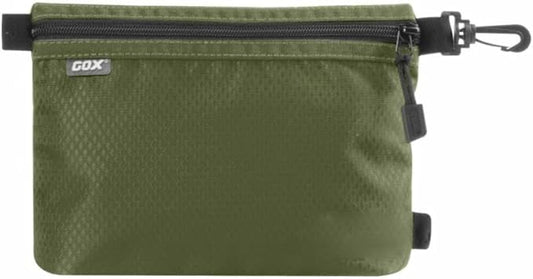 GOX Small Toiletry Bag for Men Bulk Cosmetic Bag Dopp Kit Carry On Zipper Pouch Organization Nylon Small Packing Sack Waterproof (Dark Green)