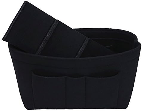 ZTUJO Purse Organizer Insert, Felt Bag Organizer For Handbag Purse Organizer,13 Colors, 6 Size (Slender Large, Black)